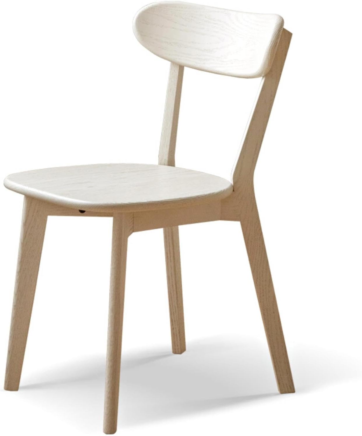 100% Solid Wood Dining Chairs,Mid Century Modern Dining Chairs with Rounded Backrest,Kitchen,Dining Room Chairs Set of 1/2/4 (4, Walnut Color)