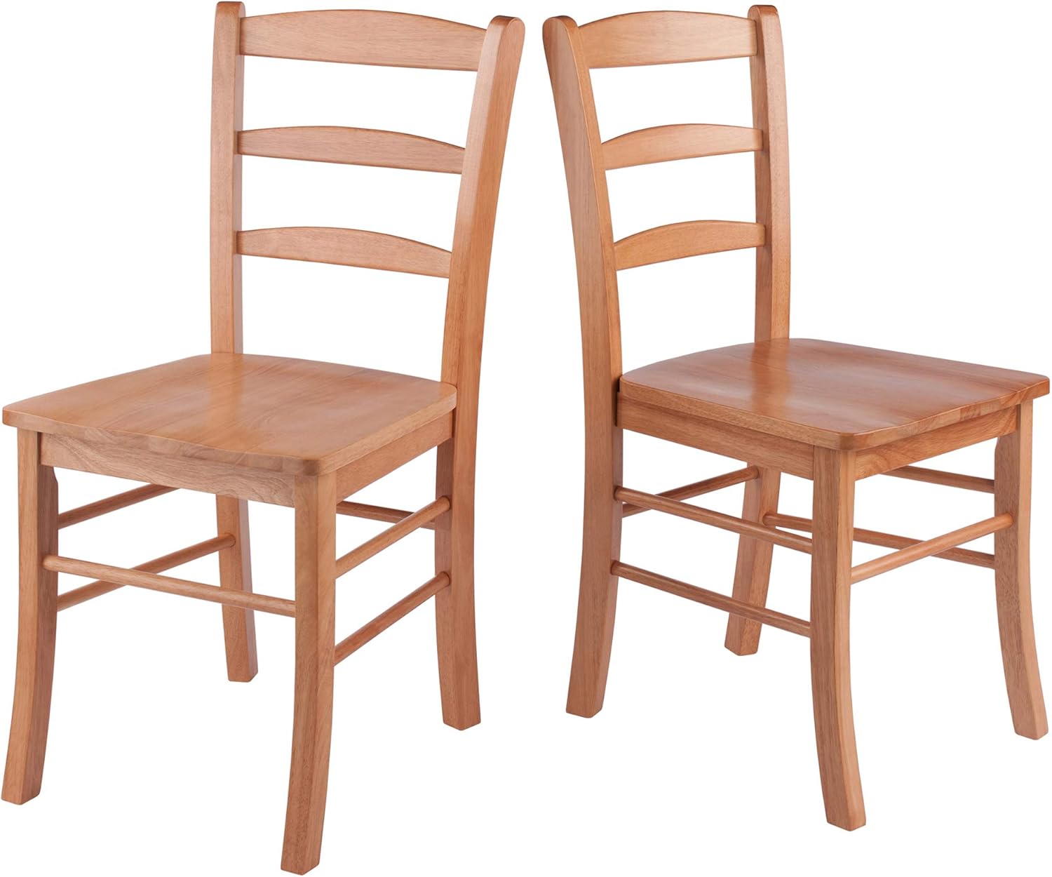 Winsome Benjamin Ladder Back Chair, Walnut, Set of 2