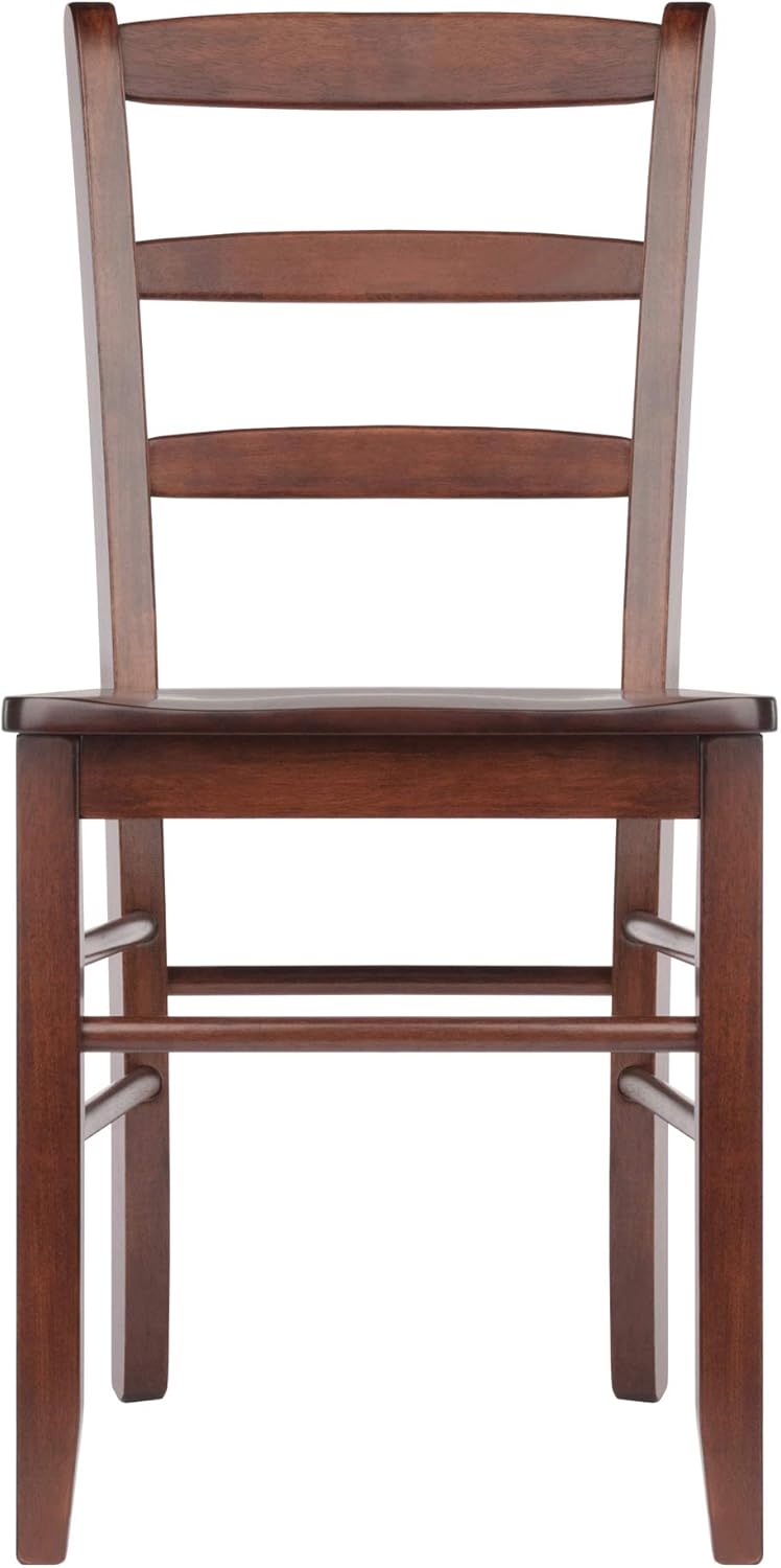 Winsome Benjamin Ladder Back Chair, Walnut, Set of 2