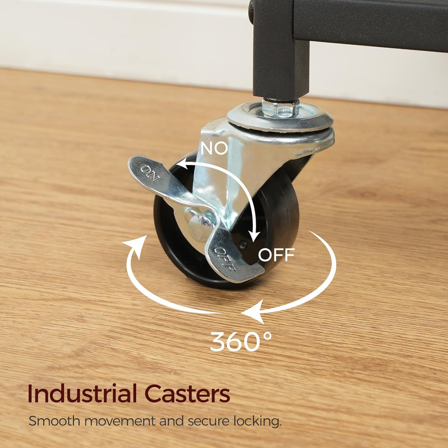 Bar Cart for Home, 3-Tier Serving Cart with Wine Rack, Rolling Wine Cart with Glass Holders, Beverage Cart, for Living Room, Dining Room, Rustic Brown and Black RCHR11801