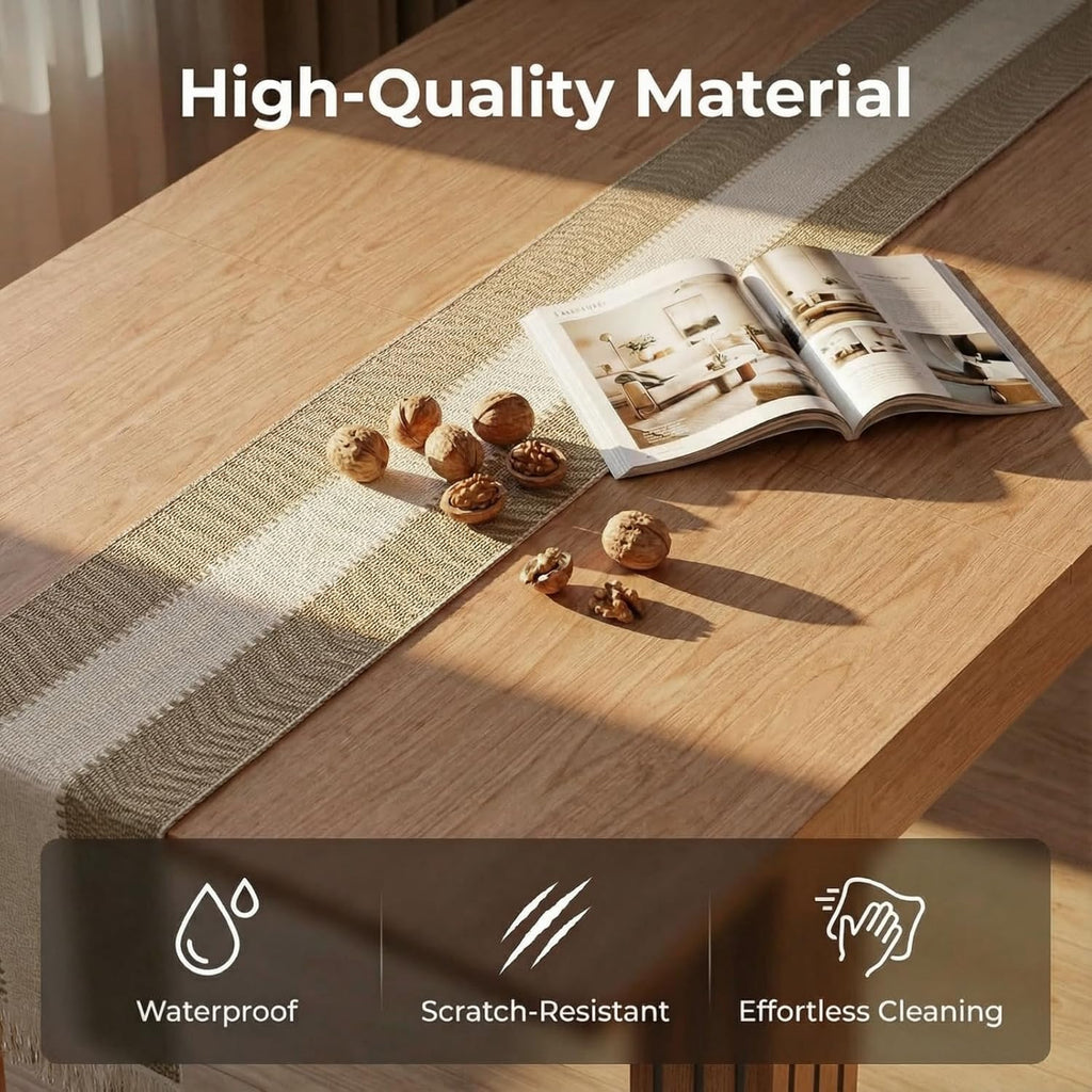 Extendable Dining Table, 54-85 Inch Expandable Table for 4-10 People, Modern Rectangular Dining Table, Space-Saving for Kitchen & Dining Room